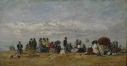 unknow artist The Beach at Trouville Germany oil painting artist
